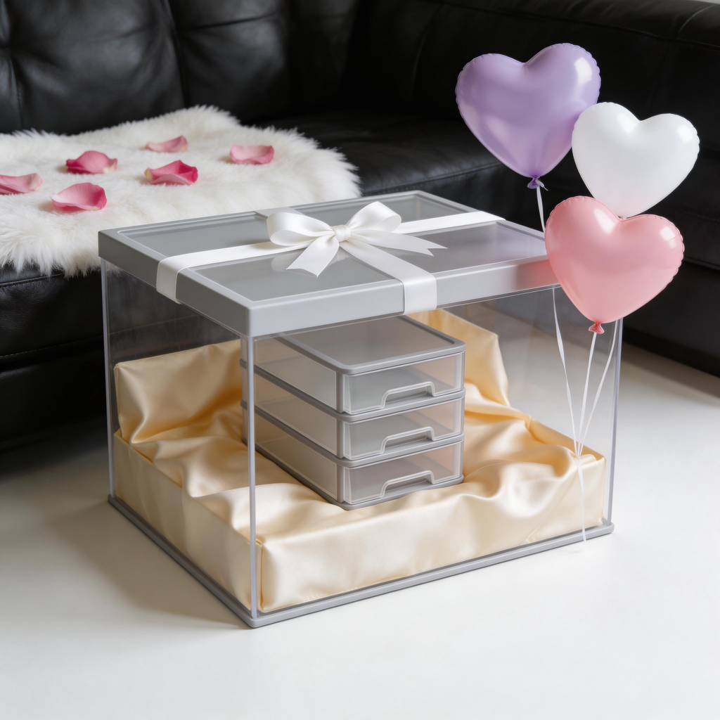 Functional Organization | Durable Plastic Material | Stylish Home Storage | Thoughtful Gift for Neat Freaks | Practical Design with Transparent Lid