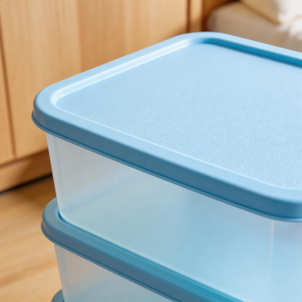 Functional & Stylish | Plastic Material | Compact Home Storage | Ideal Gift for Organizing Enthusiasts | Soft Blue Design