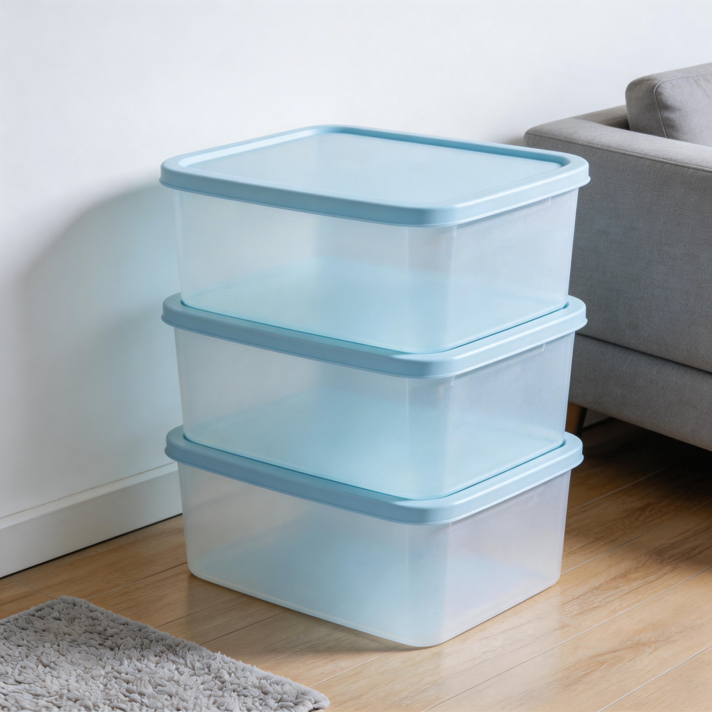 Functional & Stylish | Plastic Material | Compact Home Storage | Ideal Gift for Organizing Enthusiasts | Soft Blue Design