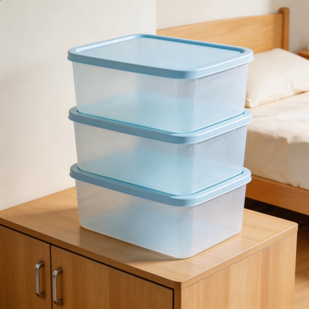 Functional & Stylish | Plastic Material | Compact Home Storage | Ideal Gift for Organizing Enthusiasts | Soft Blue Design
