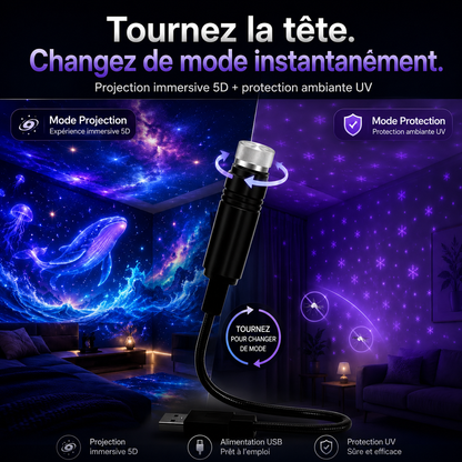 𝑩𝗰𝙚𝐬𝒔𝙫®🌟 Veilleuse projecteur d’étoiles holographique intelligente