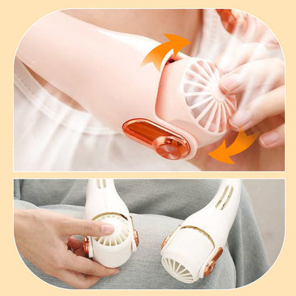 🥳2026 HOT SALE🥳💞50K+ SOLD!🍃💨 50% OFF! Neck Air Conditioner Fan – Ultra‑quiet, 360° rotating, 3 speeds. Hands‑free cooling, long battery. 🌬️😎🌬️