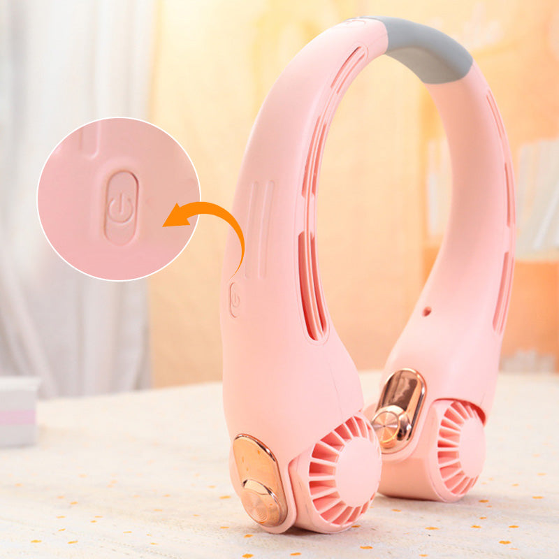 🥳2026 HOT SALE🥳💞50K+ SOLD!🍃💨 50% OFF! Neck Air Conditioner Fan – Ultra‑quiet, 360° rotating, 3 speeds. Hands‑free cooling, long battery. 🌬️😎🌬️