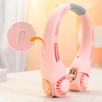 🥳2026 HOT SALE🥳💞50K+ SOLD!🍃💨 50% OFF! Neck Air Conditioner Fan – Ultra‑quiet, 360° rotating, 3 speeds. Hands‑free cooling, long battery. 🌬️😎🌬️