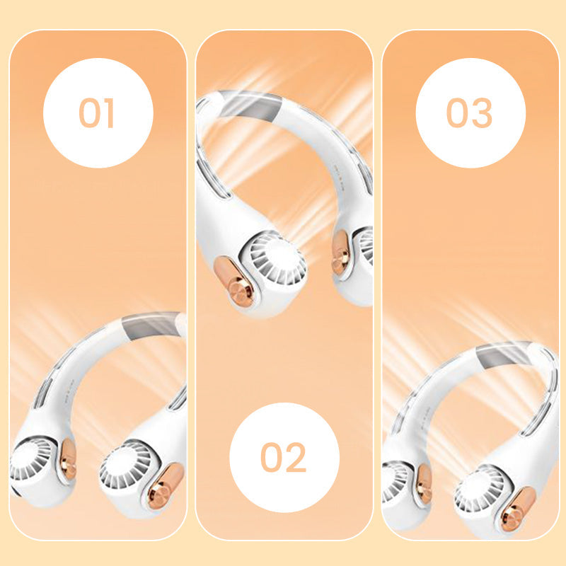 🥳2026 HOT SALE🥳💞50K+ SOLD!🍃💨 50% OFF! Neck Air Conditioner Fan – Ultra‑quiet, 360° rotating, 3 speeds. Hands‑free cooling, long battery. 🌬️😎🌬️